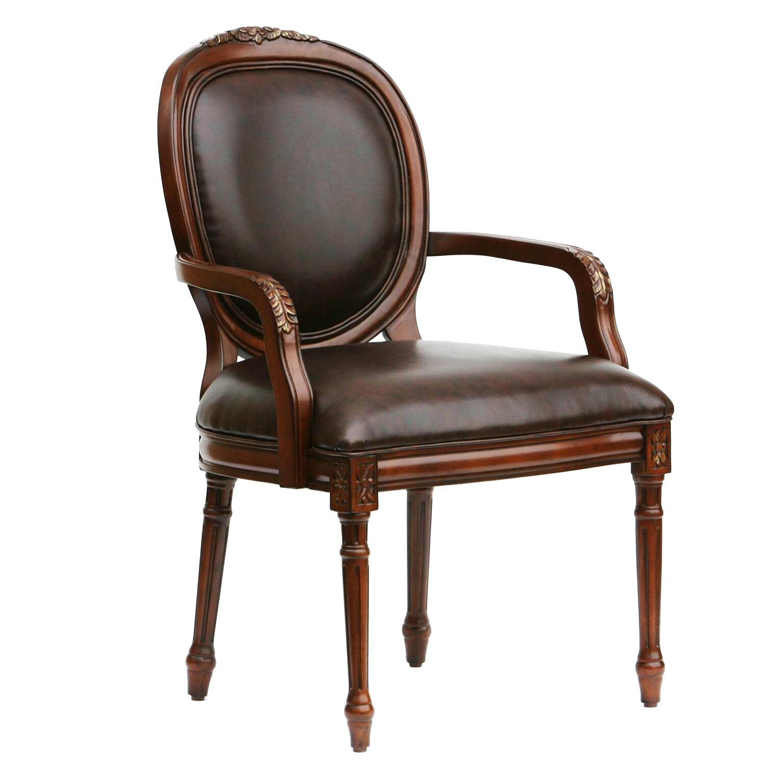 Comfort Pointe Bradford Accent Chair In Cherry Finish , Brown
